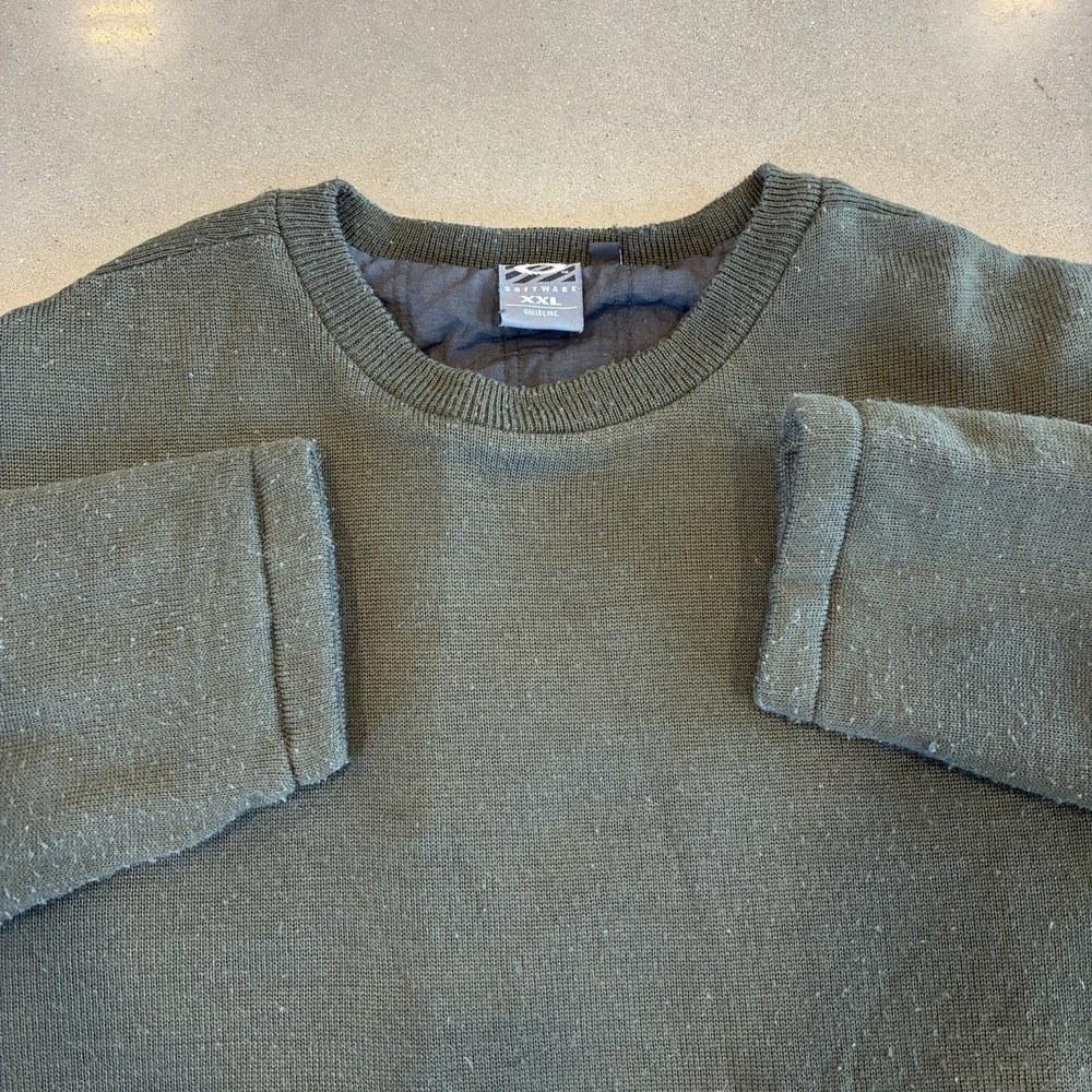 Vintage Oakley Software Wool Blend Lined Crewneck Ski Sweater Dark Gray Mens 2XL